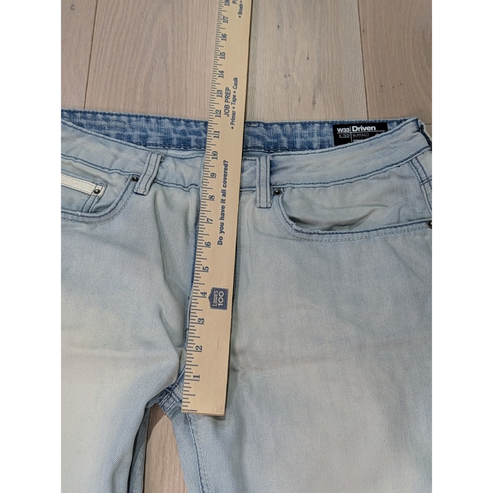 Buffalo David Bitton Driven Straight Leg Jeans | Men's 33x32 Light Wash Denim - Picture 10 of 12
